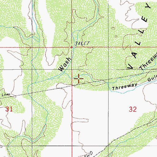 Topographic Map of Threeway Gulch, AZ