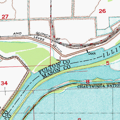 Topographic Map of Big Sister Creek, IL