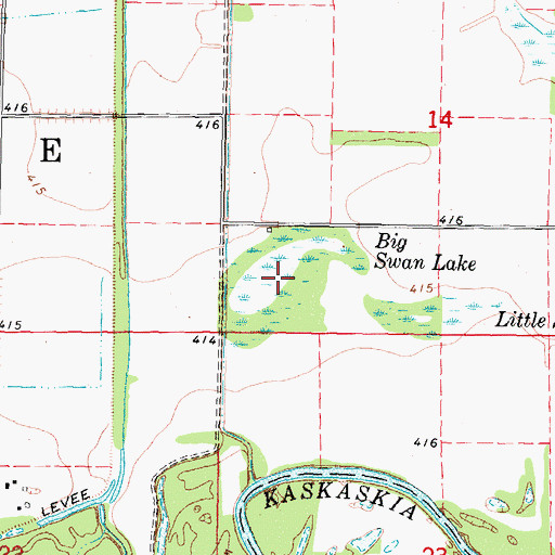 Topographic Map of Big Swan Lake, IL