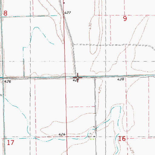 Topographic Map of Big Swan School (historical), IL