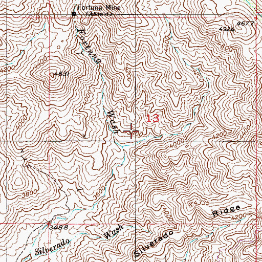 Topographic Map of Tunnel Spring, AZ