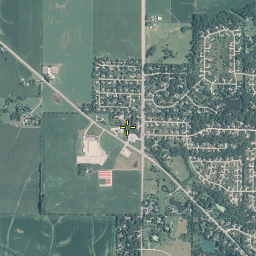 Aerial/Satellite Image of Bishop Cemetery, IL