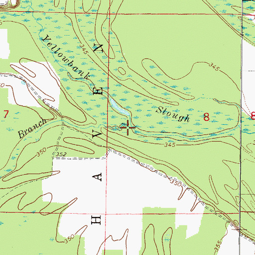 Topographic Map of Black Branch, IL