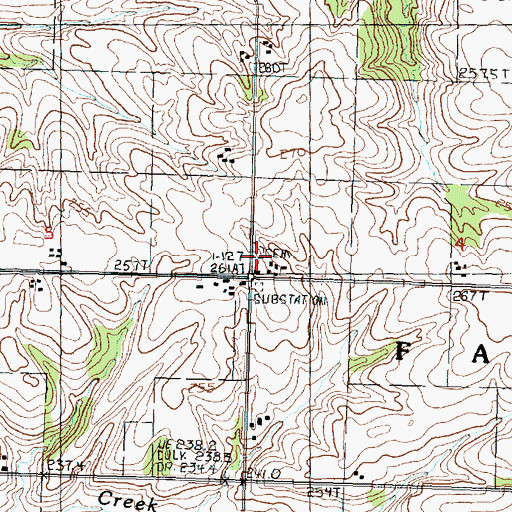 Topographic Map of Black Oak Church, IL