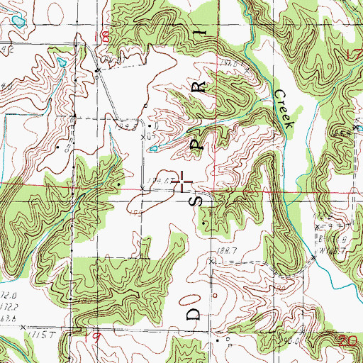 Topographic Map of Black Oak School (historical), IL