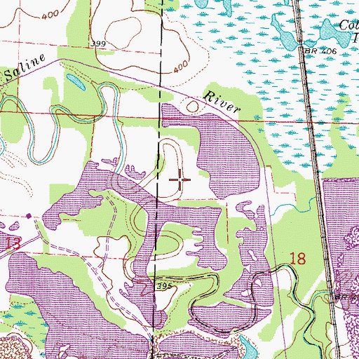 Topographic Map of Black Slough, IL