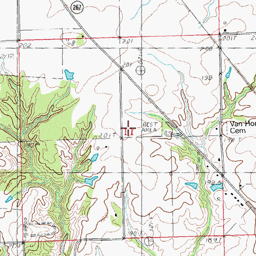 Topographic Map of Blackjack School (historical), IL