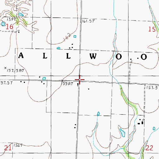 Topographic Map of Blair School (historical), IL