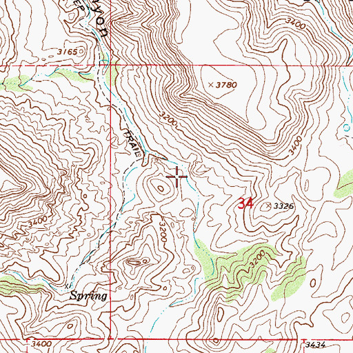 Topographic Map of Wood Canyon Spring, AZ
