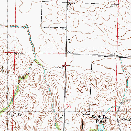 Topographic Map of Blinn School (historical), IL