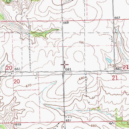 Topographic Map of Bliss School (historical), IL