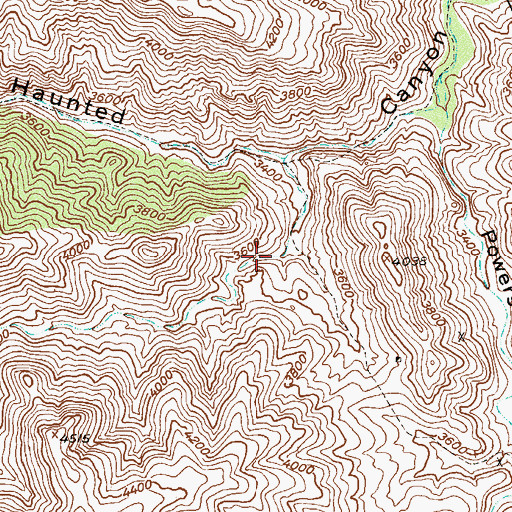 Topographic Map of Wood Creek Spring, AZ