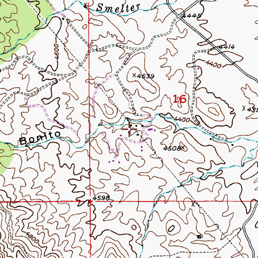 Topographic Map of Young Mens Christian Association Camp, AZ