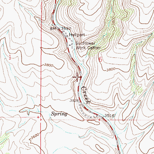 Topographic Map of Sunflower Valley, AZ