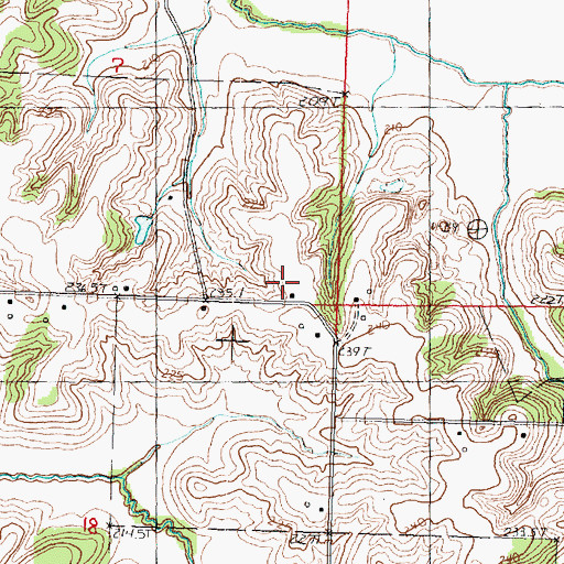 Topographic Map of Bobtown School (historical), IL