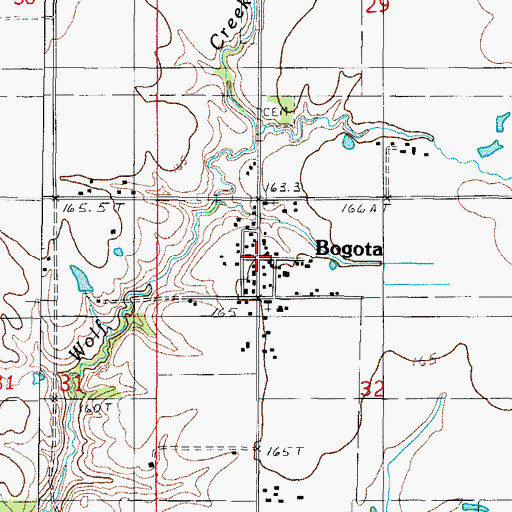 Topographic Map of Bogota, IL