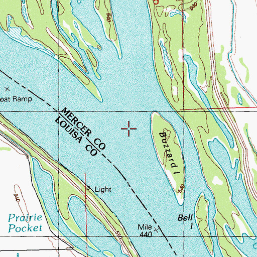 Topographic Map of Bogus Chute, IL