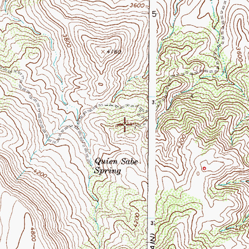 Topographic Map of Quien Sabe Mine, AZ