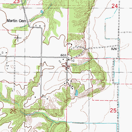 Topographic Map of Boiling Springs School (historical), IL