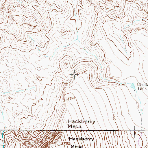 Topographic Map of La Barge Canyon, AZ