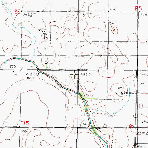 Topographic Map of Bond School (historical), IL