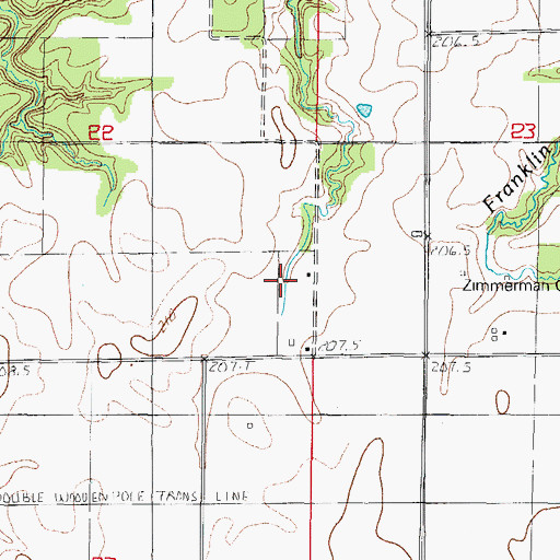 Topographic Map of Boneset School (historical), IL