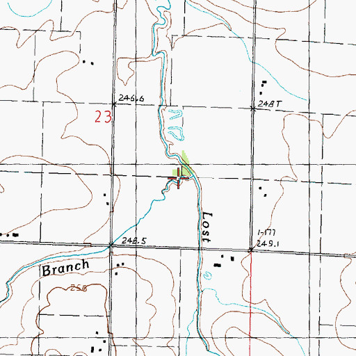 Topographic Map of Boone Branch, IL