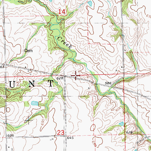 Topographic Map of Bower School (historical), IL
