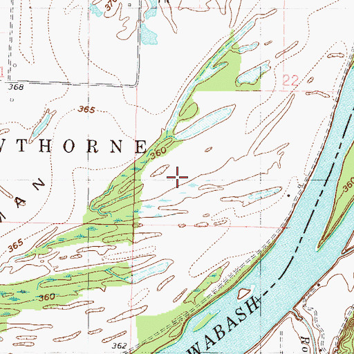 Topographic Map of Bowman Bend, IL