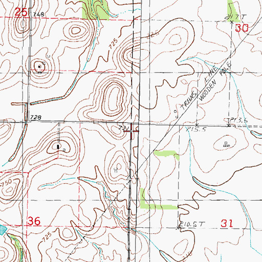 Topographic Map of Bowser School (historical), IL