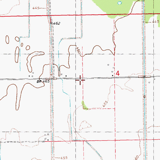Topographic Map of Boxelder School (historical), IL