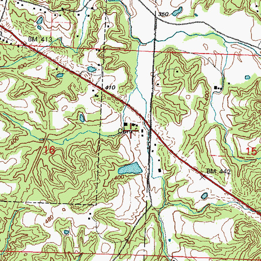 Topographic Map of Bracken Cemetery, IL