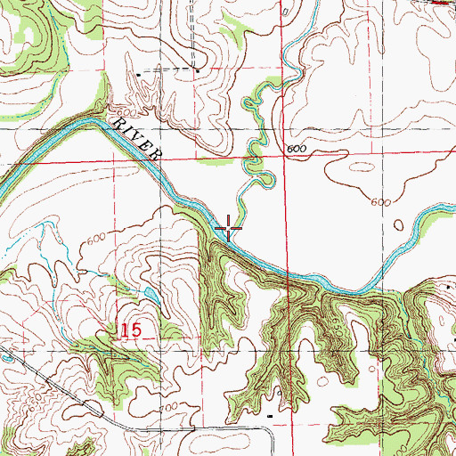 Topographic Map of Brandywine Creek, IL