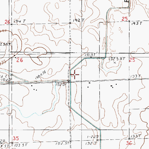 Topographic Map of Brayton School (historical), IL