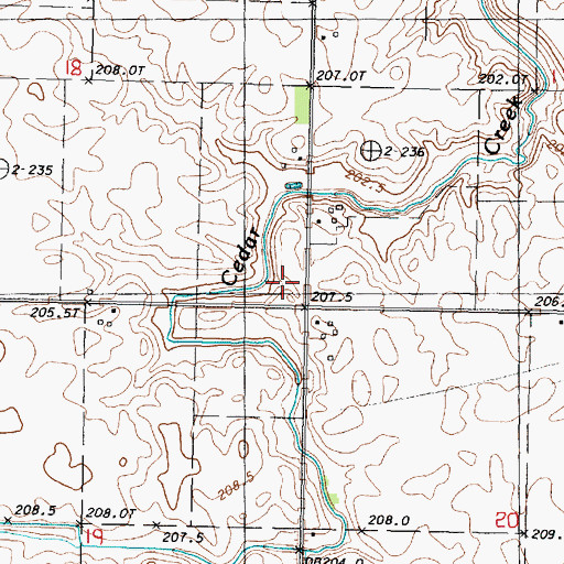Topographic Map of Brennemann School (historical), IL
