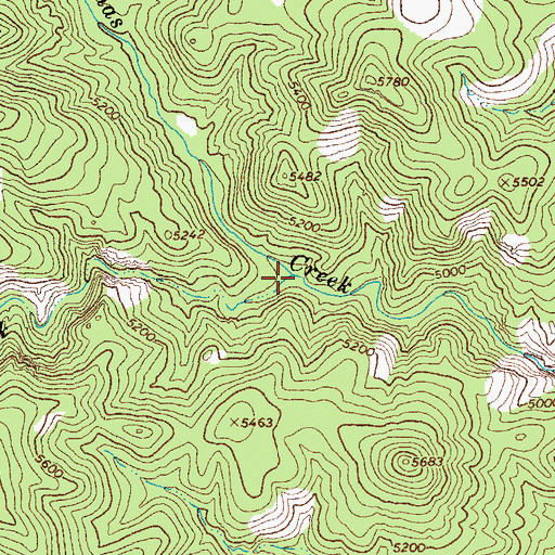 Topographic Map of Rousensock Canyon, AZ