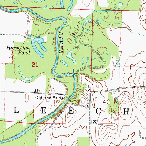 Topographic Map of Briar Branch, IL