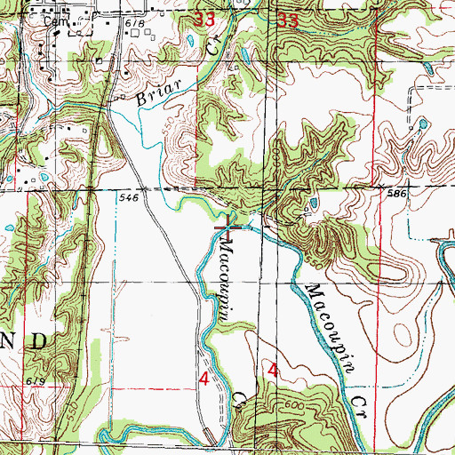 Topographic Map of Briar Creek, IL
