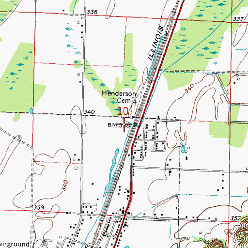 Topographic Map of Briar Creek, IL
