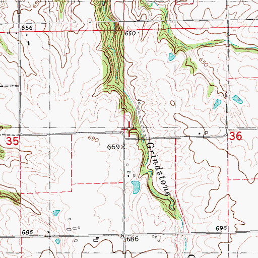 Topographic Map of Brick School (historical), IL