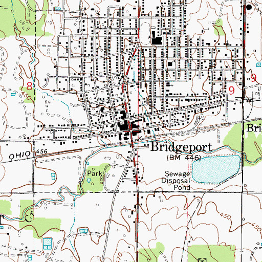 Topographic Map of Bridgeport, IL