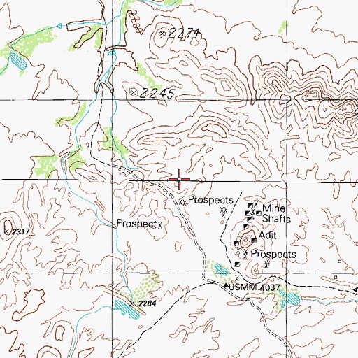 Topographic Map of Ahe Vonam (historical), AZ