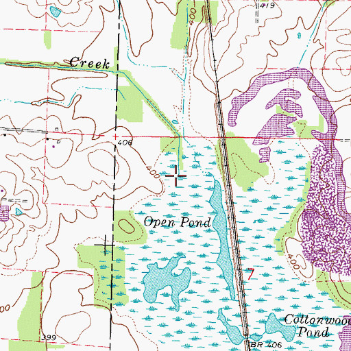 Topographic Map of Brier Creek, IL