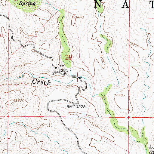 Topographic Map of Hutch Gulch Creek, AZ