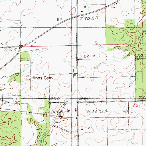 Topographic Map of Brinkerhoff School (historical), IL