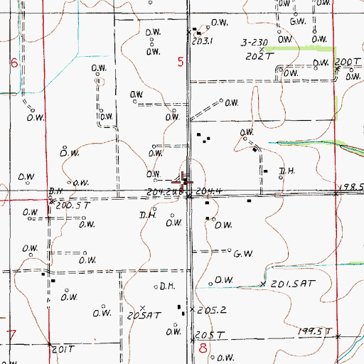 Topographic Map of Briscoe School (historical), IL