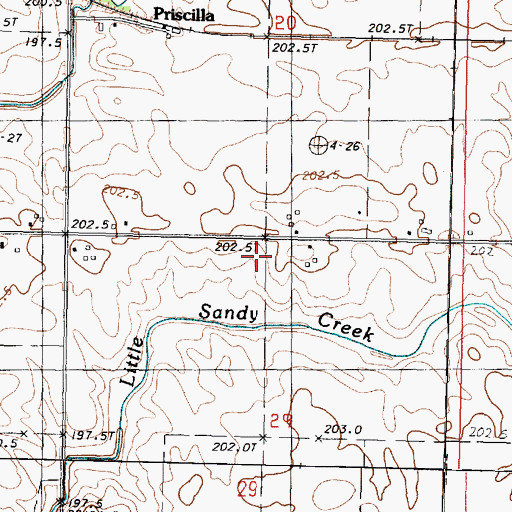 Topographic Map of British Lane School (historical), IL