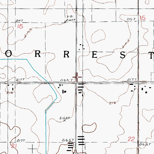 Topographic Map of Broadhead School (historical), IL