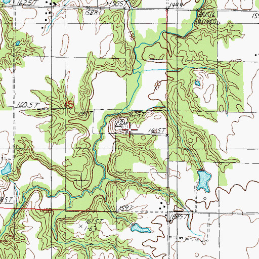 Topographic Map of Brockville Cemetery, IL