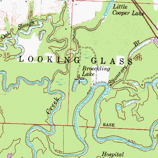 Topographic Map of Broeckling Lake, IL